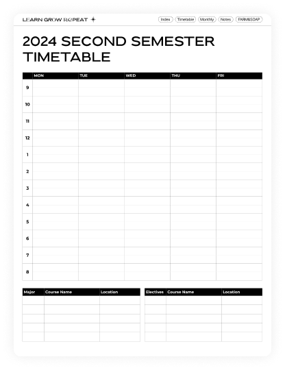 Timetable 페이지