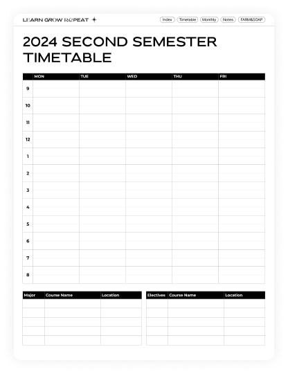 Timetable 페이지